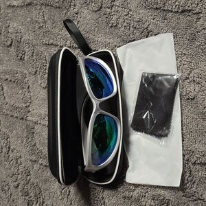 808 Sunglasses In A Black and White Zippered Case